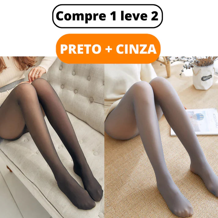 Kit meia calça forrada translúcida - Elegancy | (COMPRE 1 LEVE 2)