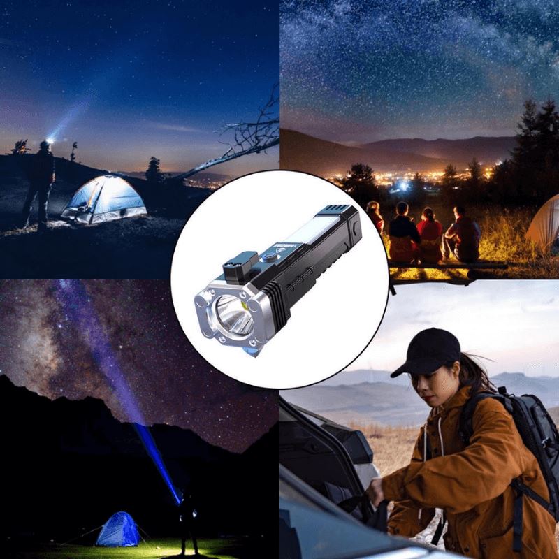 Lanterna Tática 4 em 1 | Ultra Potente e Indestrutível