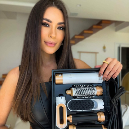 Escova Modeladora 5 em 1 – LumiHair Styler - Seu cabelo Liso ou Cacheado em Segundos