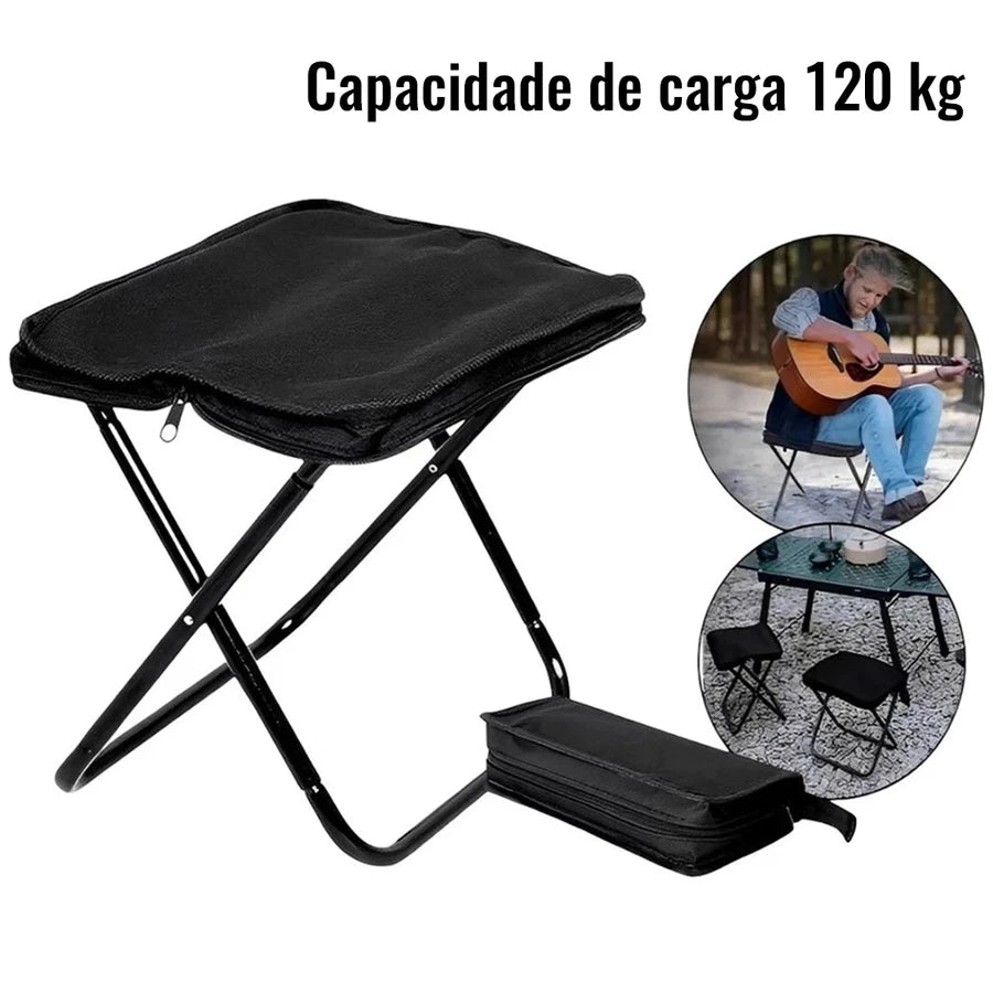 FlexCamp – Banqueta Dobrável com Bolsa