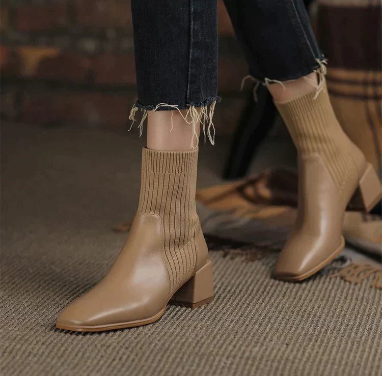 Dallas Bota Feminina Texana Western Cano Curto com Malha - Mais Conforto Mais Estilo