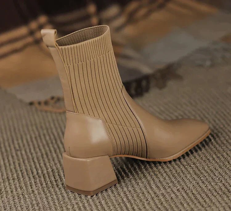 Dallas Bota Feminina Texana Western Cano Curto com Malha - Mais Conforto Mais Estilo