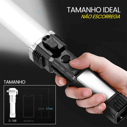 Lanterna Tática 4 em 1 | Ultra Potente e Indestrutível