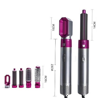 Escova Modeladora 5 em 1 – LumiHair Styler - Seu cabelo Liso ou Cacheado em Segundos